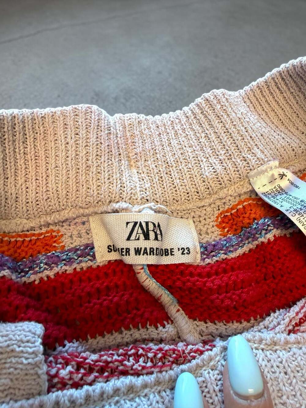 Zara Summer Wardrobe '23 Striped Knit Shorts Size L - Picture 4 of 4